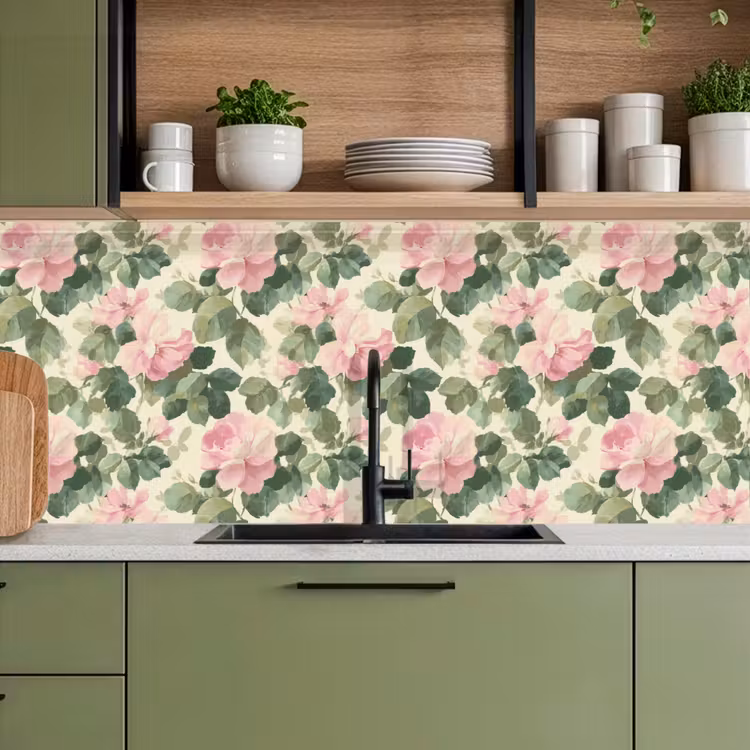 Keuken achterwand - Rozen - Botanisch - Roze — 8