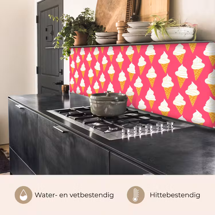 Keuken achterwand - Softijs - Horentje - Roze — 5