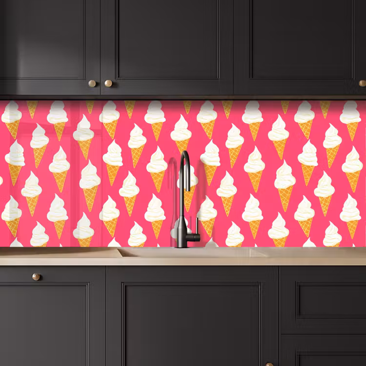 Keuken achterwand - Softijs - Horentje - Roze — 6