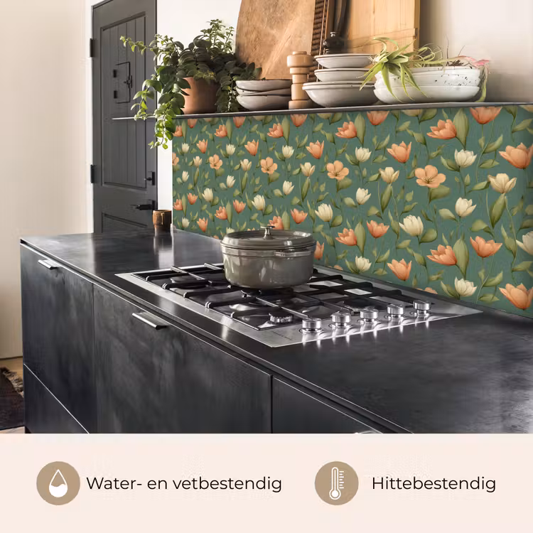 Keuken achterwand - Tulpen - Botanisch - Groen — 5