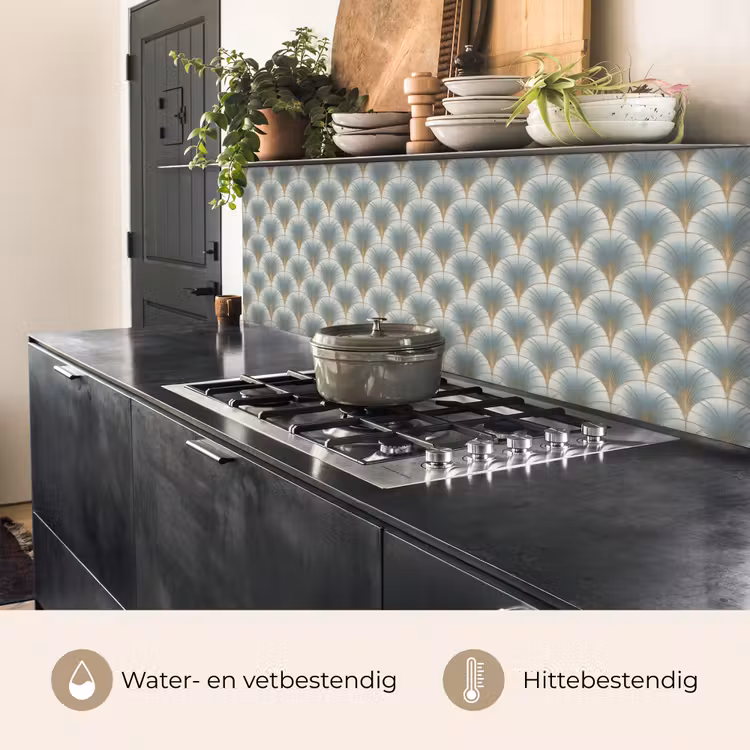 Keuken achterwand - Waaier - Klassiek - Blauw — 5