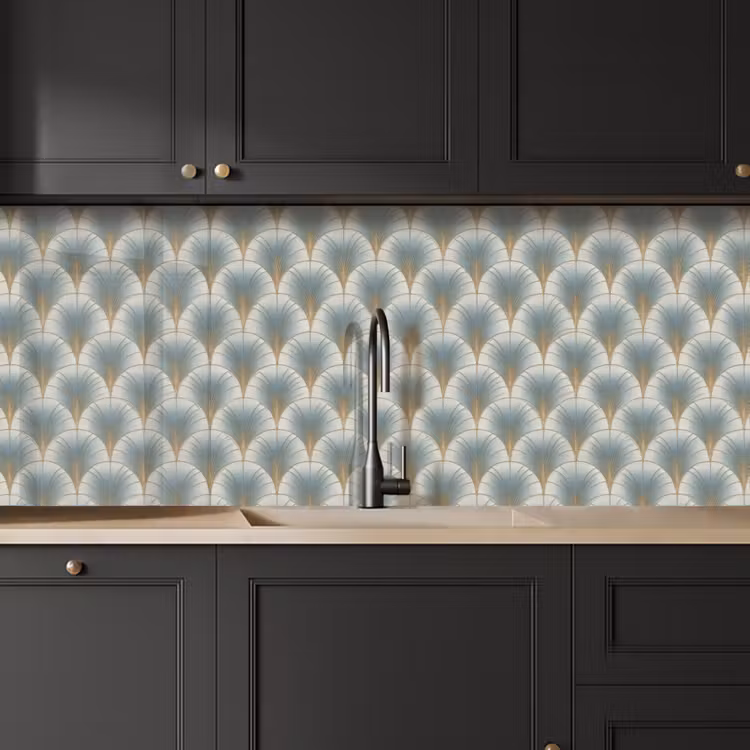 Keuken achterwand - Waaier - Klassiek - Blauw — 6