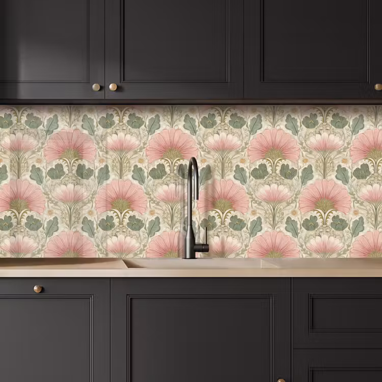 Keuken achterwand - Klassiek - Patroon - Roze — 6