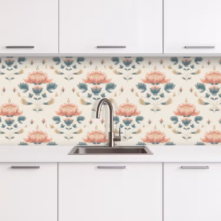 Keuken achterwand - Lotus - Bloemen - Roze — 4