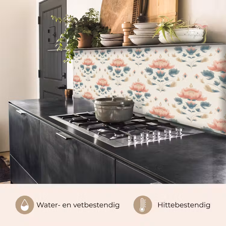 Keuken achterwand - Lotus - Bloemen - Roze — 5