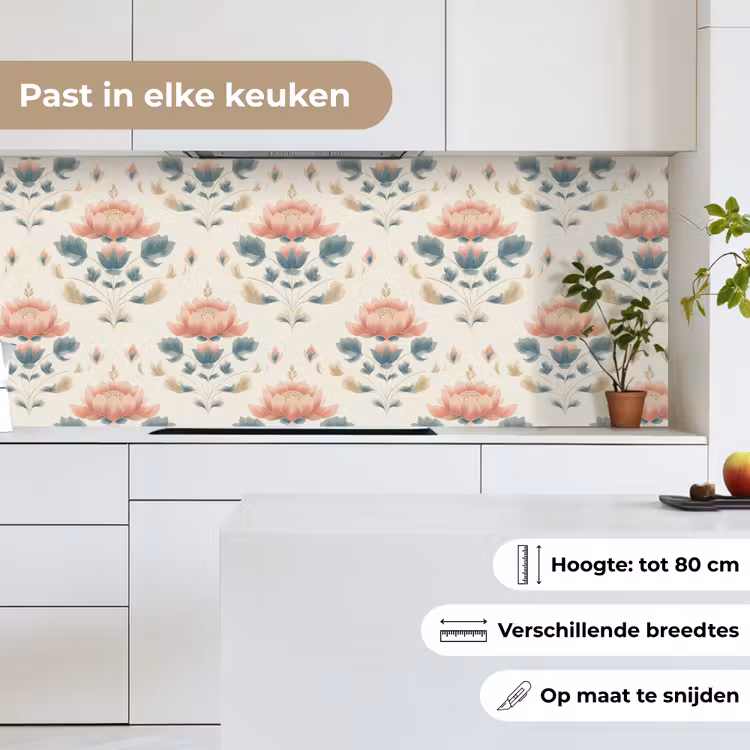 Keuken achterwand - Lotus - Bloemen - Roze — 7