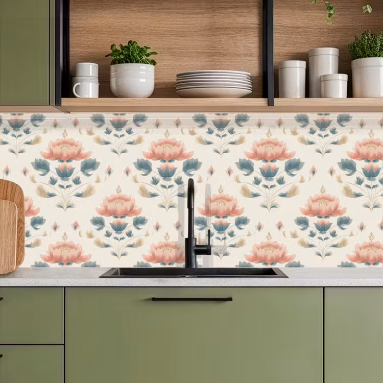 Keuken achterwand - Lotus - Bloemen - Roze — 8