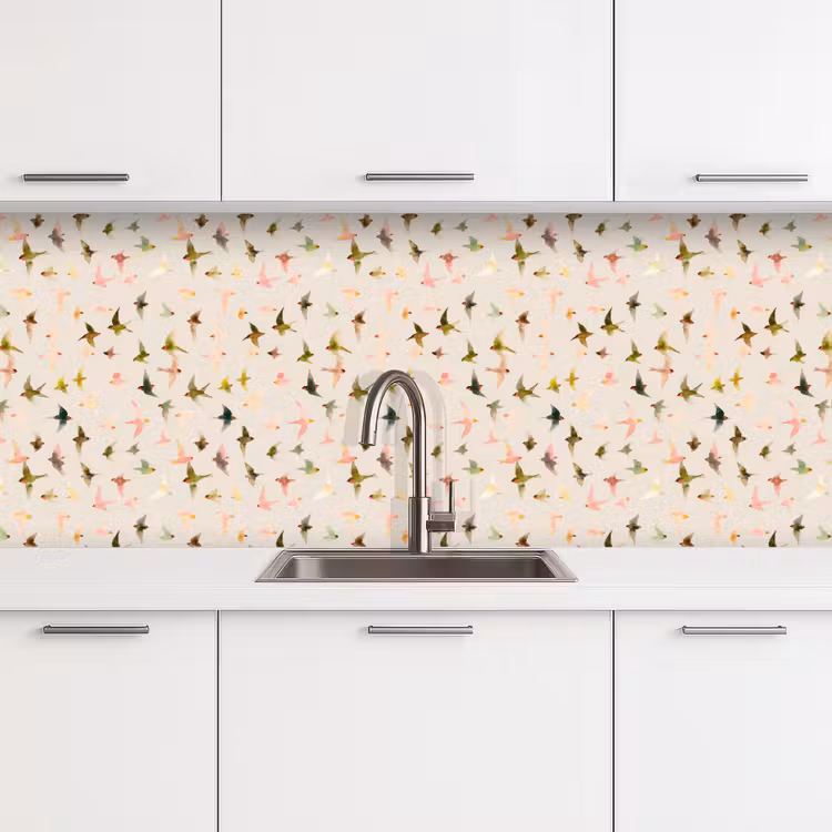 Keuken achterwand - Vogels - Vliegen - Kleurrijk — 4