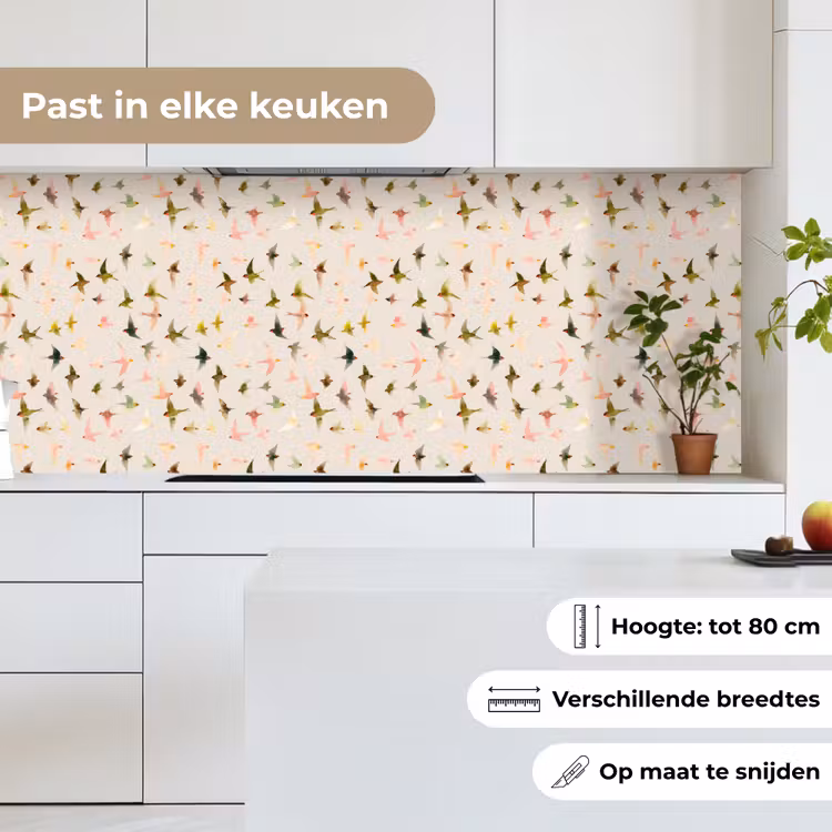 Keuken achterwand - Vogels - Vliegen - Kleurrijk — 7