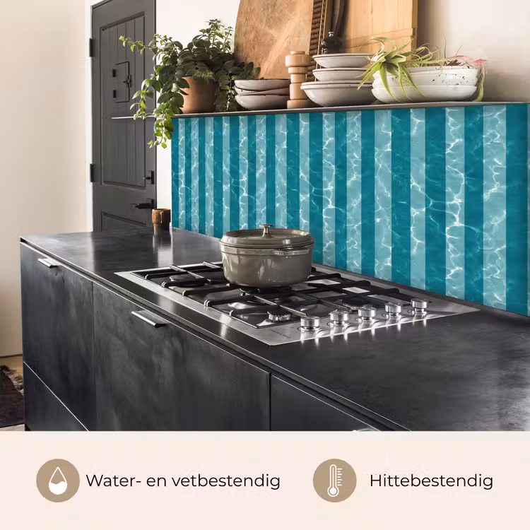 Keuken achterwand - Zwembad - Strepen - Groen — 5