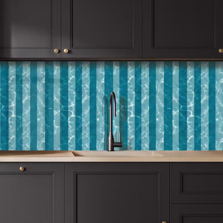 Keuken achterwand - Zwembad - Strepen - Groen — 6