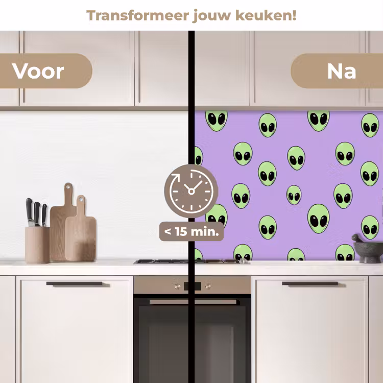 Keuken achterwand - Alien - Retro - Lila — 3