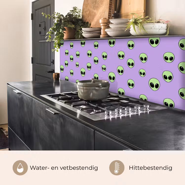 Keuken achterwand - Alien - Retro - Lila — 5