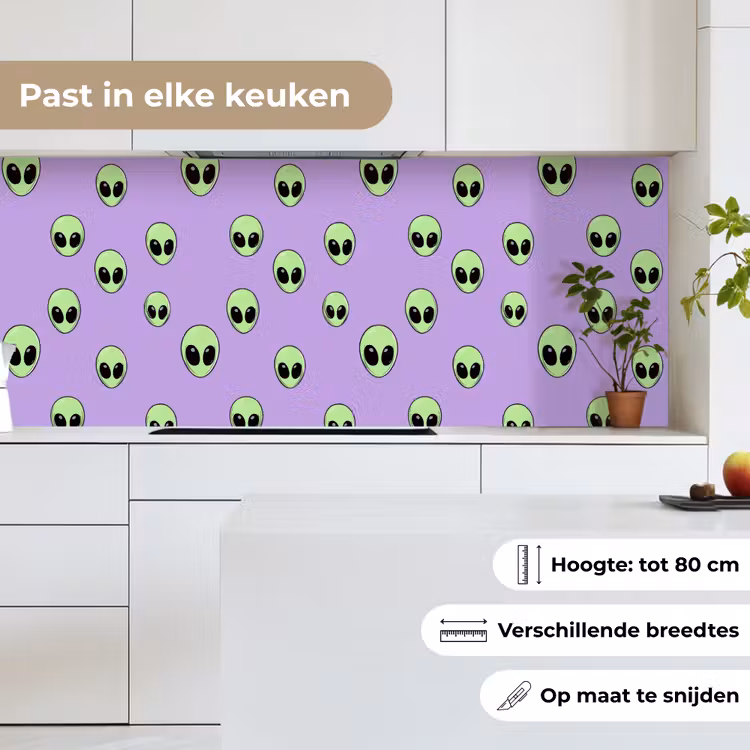 Keuken achterwand - Alien - Retro - Lila — 7