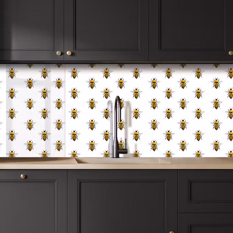 Keuken achterwand - Bijen - Tijdloos - Wit — 6