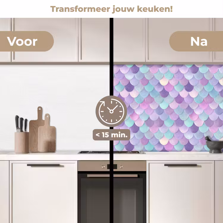 Keuken achterwand - Dromerig - Zeemeermin - Pastel — 3