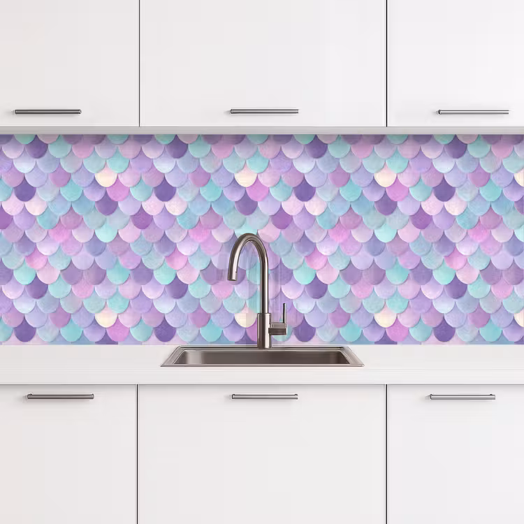 Keuken achterwand - Dromerig - Zeemeermin - Pastel — 4