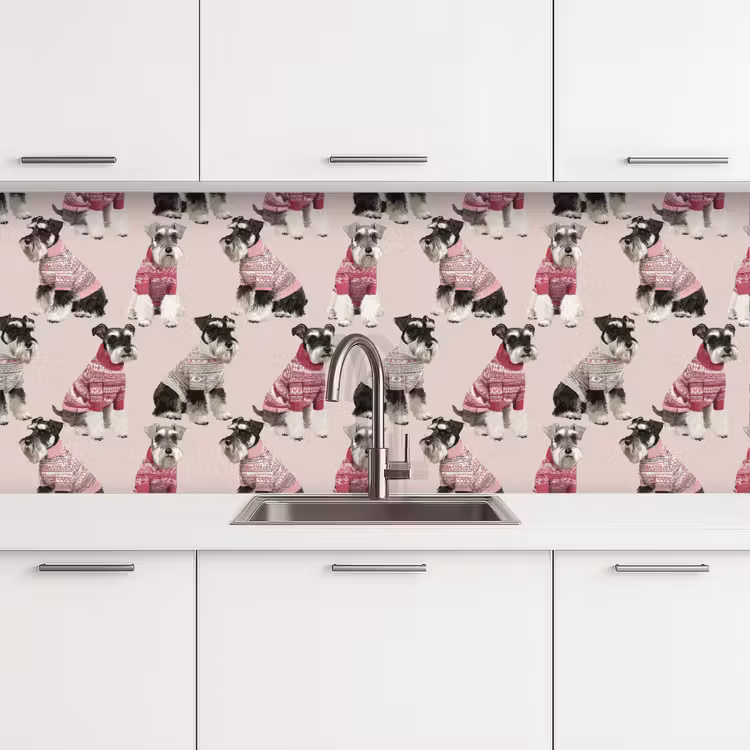 Keuken achterwand - Honden - Truien - Rood — 4