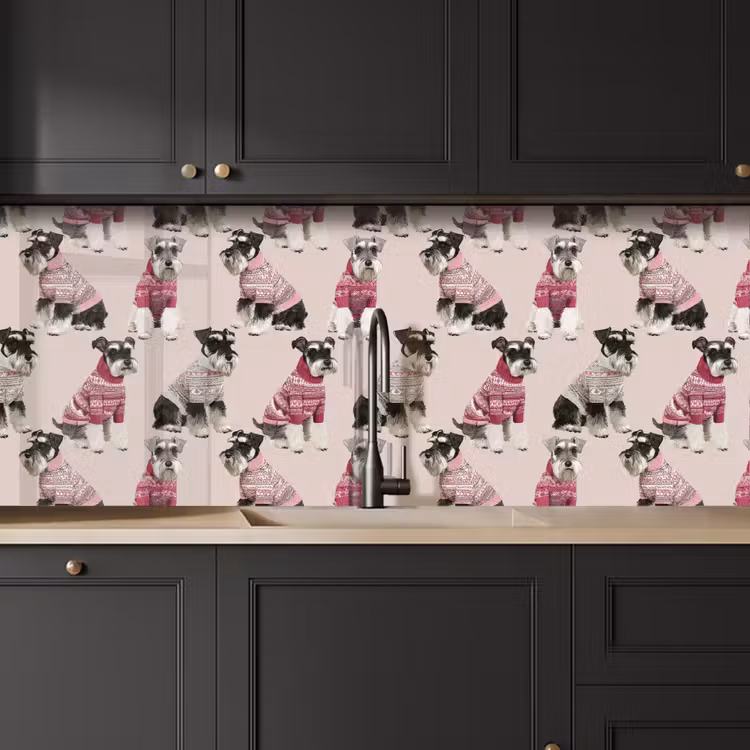 Keuken achterwand - Honden - Truien - Rood — 6