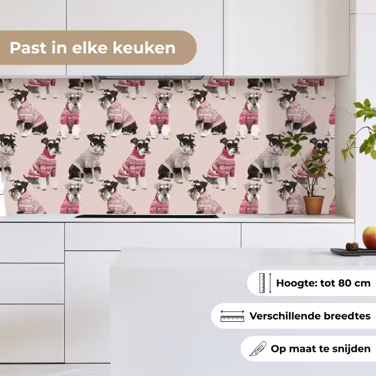 Keuken achterwand - Honden - Truien - Rood — 7