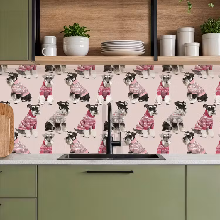 Keuken achterwand - Honden - Truien - Rood — 8