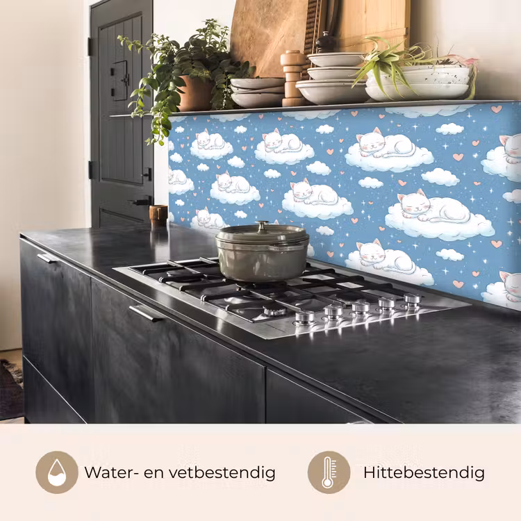 Keuken achterwand - Kitten - Wolken - Blauw — 5