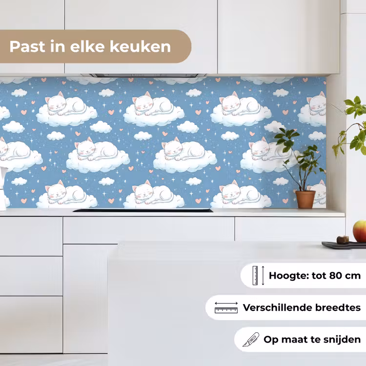 Keuken achterwand - Kitten - Wolken - Blauw — 7