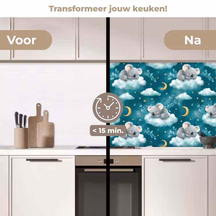 Keuken achterwand - Koala's - Betoverend - Blauw — 3