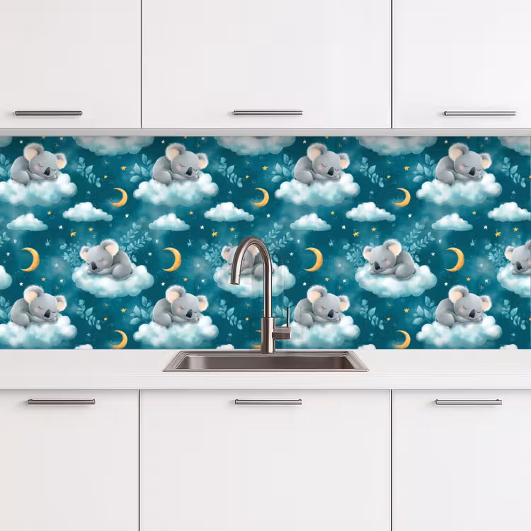 Keuken achterwand - Koala's - Betoverend - Blauw — 4