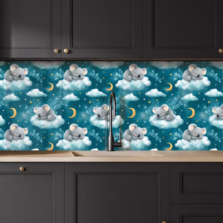 Keuken achterwand - Koala's - Betoverend - Blauw — 6