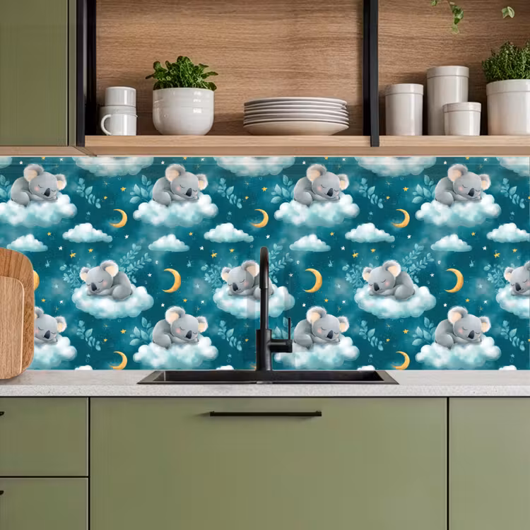 Keuken achterwand - Koala's - Betoverend - Blauw — 8