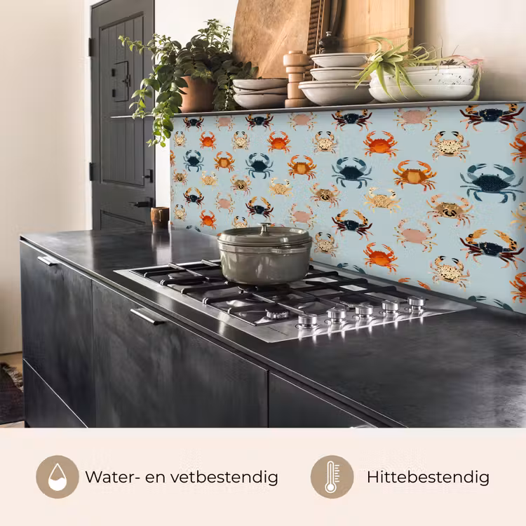 Keuken achterwand - Krabben - Speels - Kleurrijk — 5