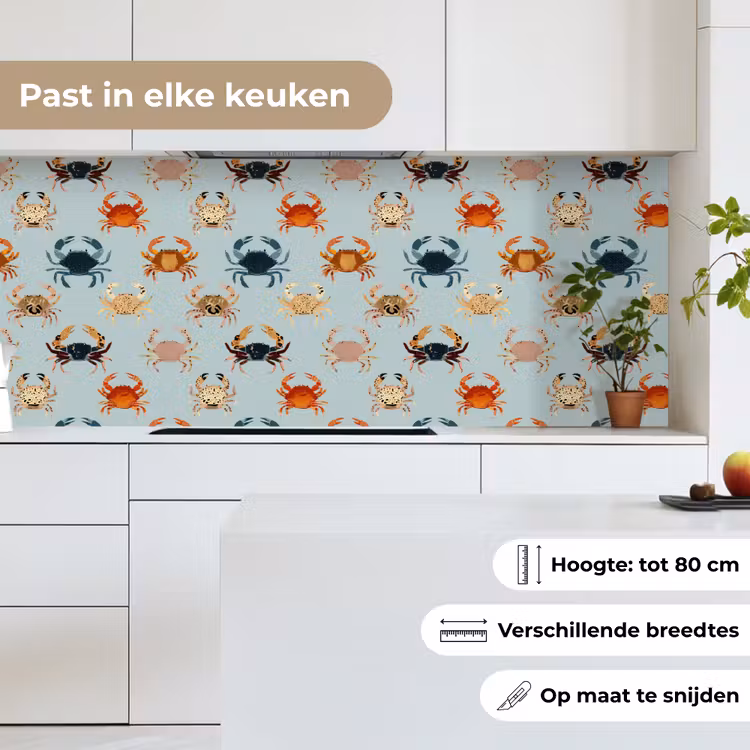 Keuken achterwand - Krabben - Speels - Kleurrijk — 7