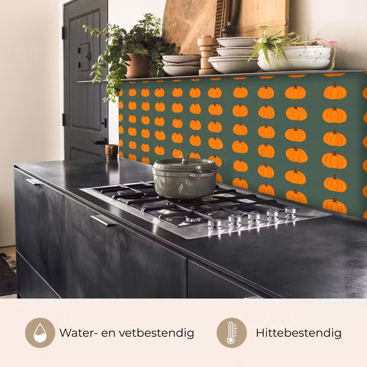 Keuken achterwand - Pompoen - Patroon - Oranje — 5