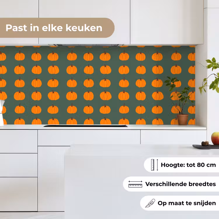 Keuken achterwand - Pompoen - Patroon - Oranje — 7