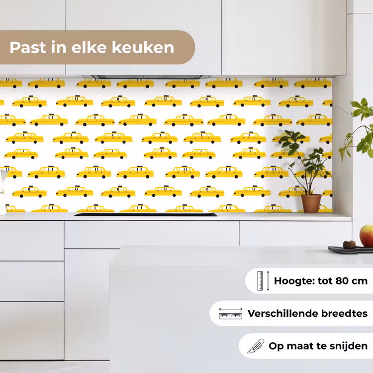 Keuken achterwand - Taxi - Iconisch - Geel — 7