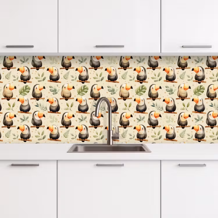 Keuken achterwand - Toekans - Exotisch - Kleurrijk — 4