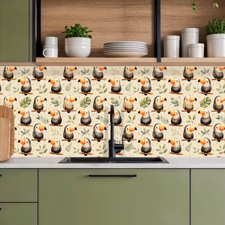Keuken achterwand - Toekans - Exotisch - Kleurrijk — 8