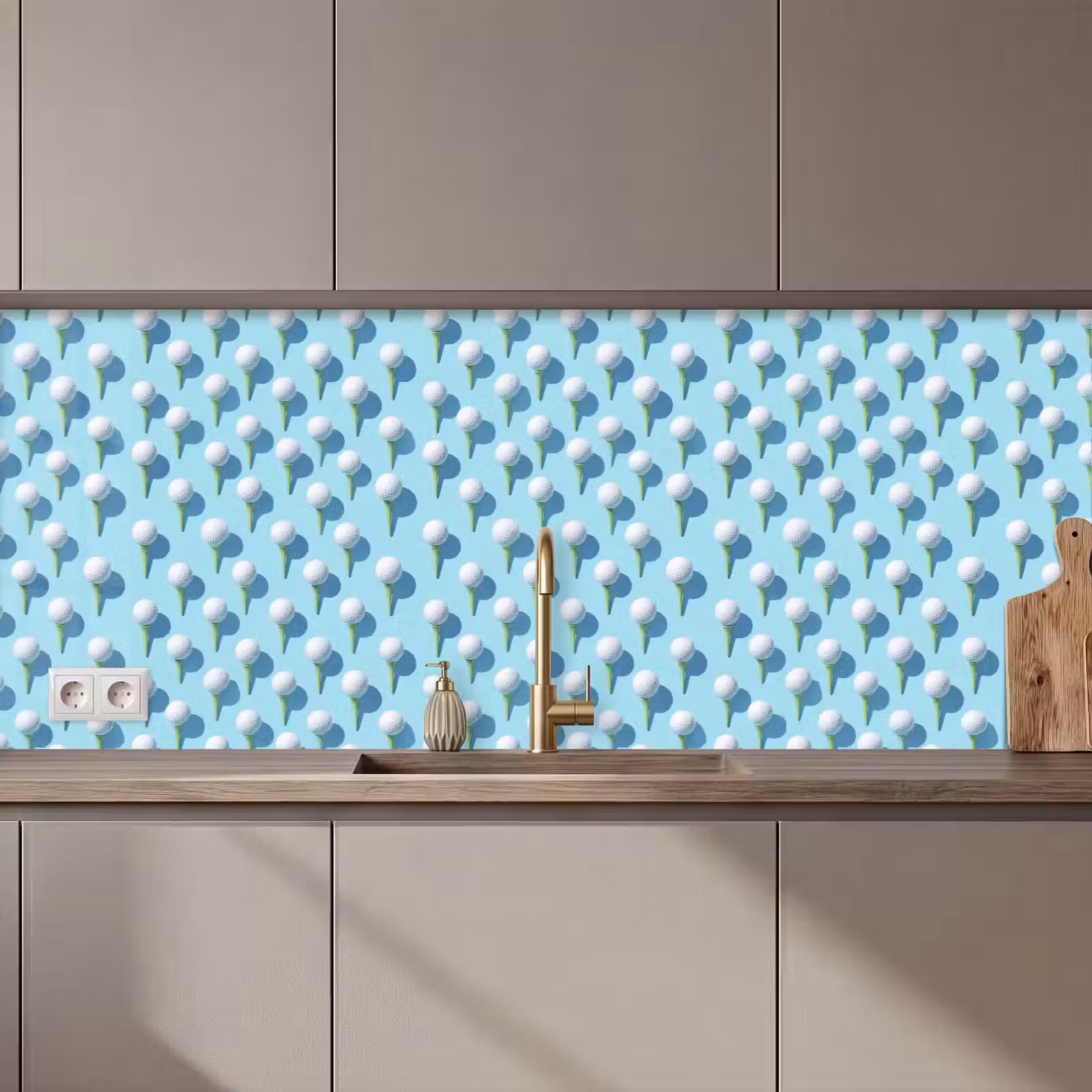Keuken achterwand - Golf - Ballen - Blauw — 1