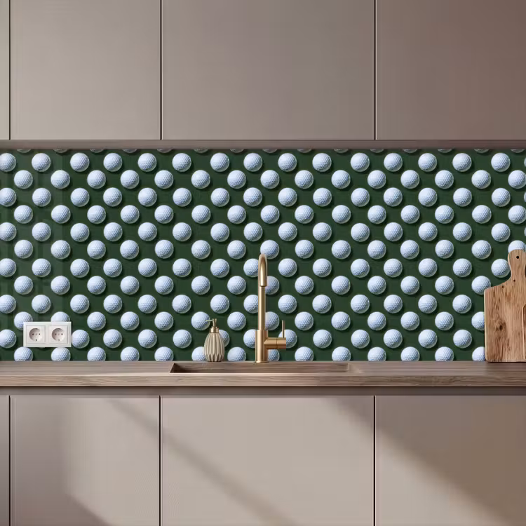 Keuken achterwand - Ballen - Golf - Groen — 1