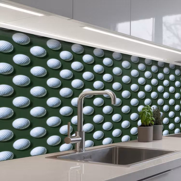 Keuken achterwand - Ballen - Golf - Groen — 2