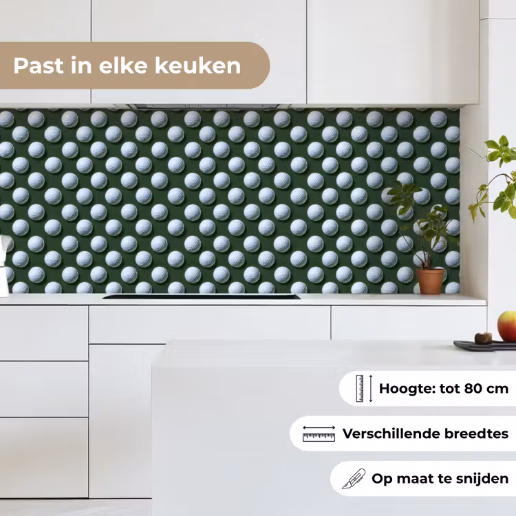 Keuken achterwand - Ballen - Golf - Groen — 7