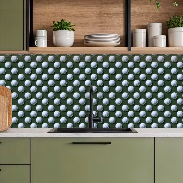 Keuken achterwand - Ballen - Golf - Groen — 8