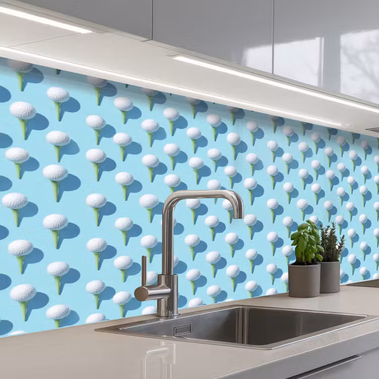 Keuken achterwand - Golf - Ballen - Blauw — 2