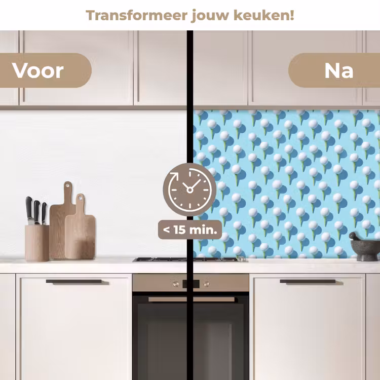 Keuken achterwand - Golf - Ballen - Blauw — 3
