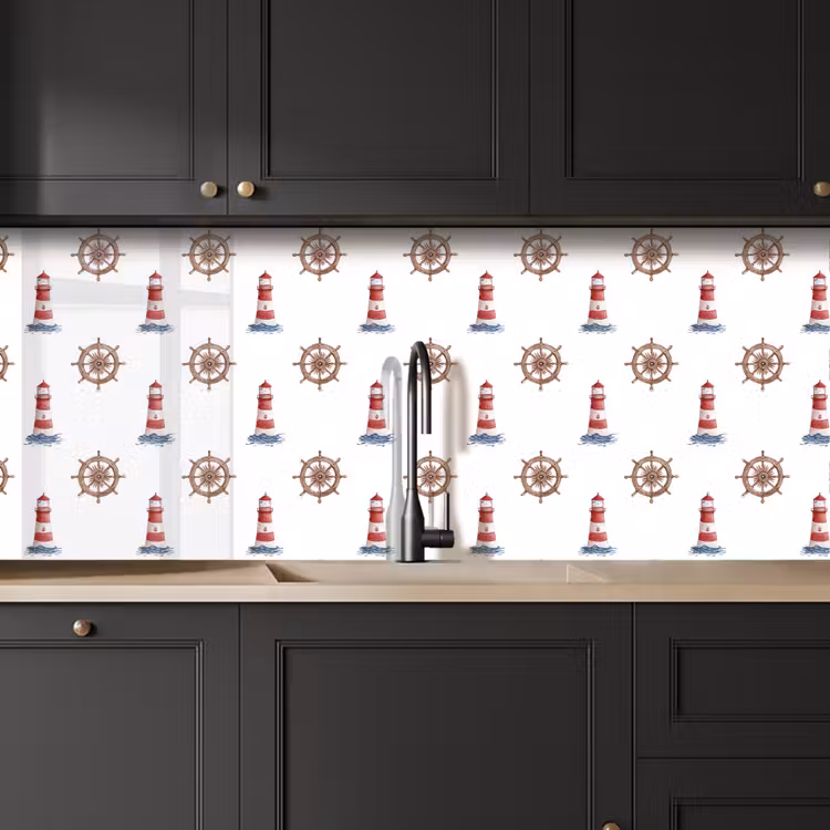 Keuken achterwand - Nautisch - Klassiek - Rood — 6