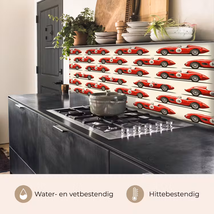 Keuken achterwand - Raceauto - Retro - Rood — 5
