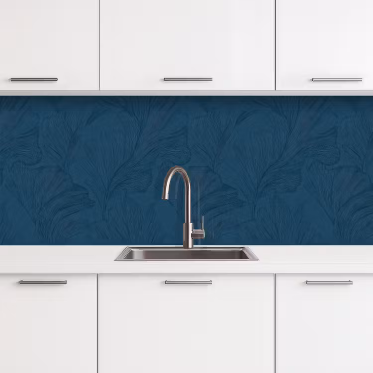 Keuken achterwand - Abstract - Patroon - Donkerblauw - Elegant — 4