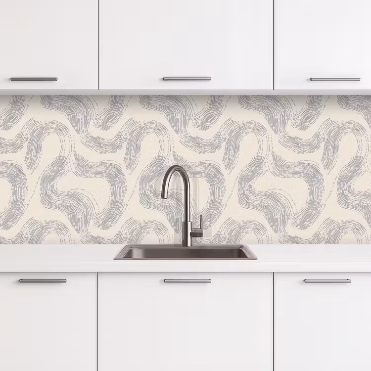 Keuken achterwand - Lijnen - Patroon - Beige - Minimalistisch — 4