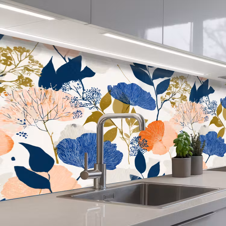Keuken achterwand - Bloemen - Botanisch - Kleurrijk — 2